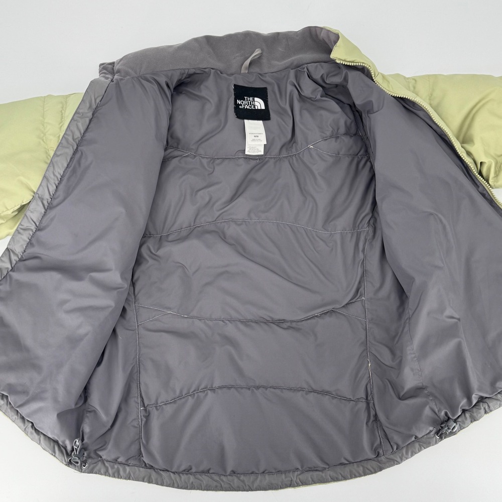 The North Face 550 Down Puffer Jacket Womens Medium Sage Green ALZ8 Full Zip - Picture 4 of 8